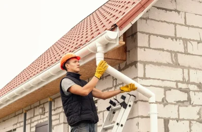 Pose et remplacement de gouttières à Huismes